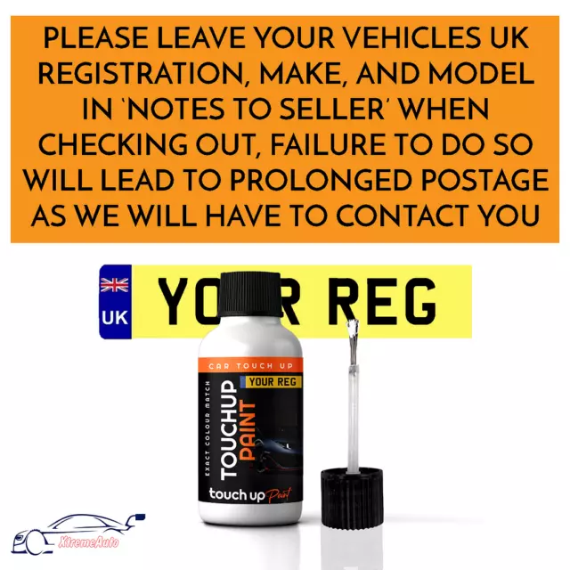 Touch Up Paint For Kia Venga By Car Registration Reg Numberplate Pen 2