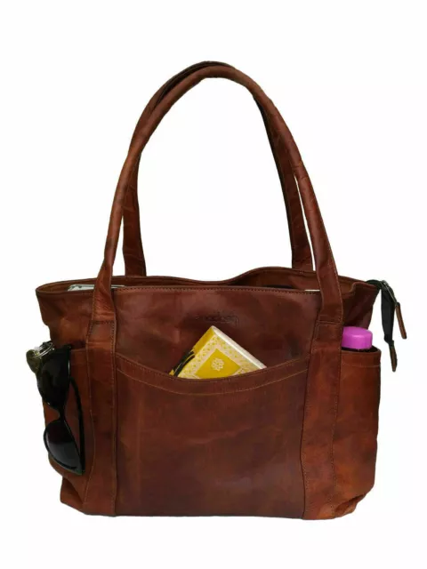 Femmes Sac Ordinateur Portable Épaule Décontracté Porte-Monnaie Main Cuir Cabas