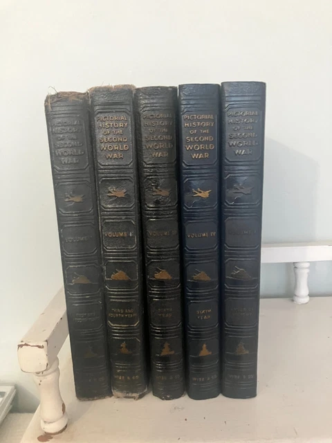 PICTORIAL HISTORY OF the Second World War, Volumes 1-5, Pub 1944 - 1946 ...