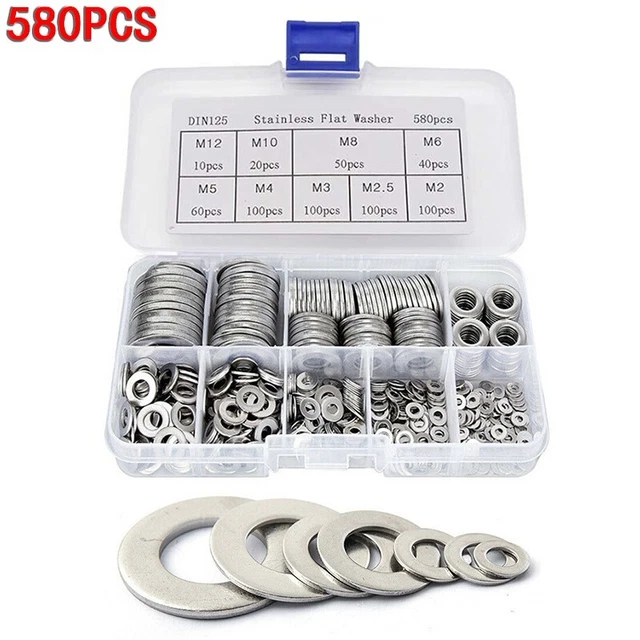 Assortimento Lavatrice Piatta Accessori Chiusura in Acciaio Inox Sostituzione