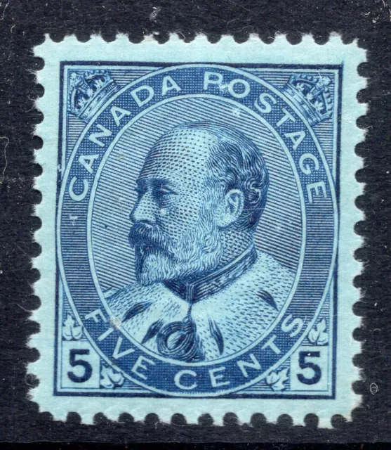 Canada 91 VF NH 5c blue on bluish paper Edward VII single, minor scuffs CV $1225