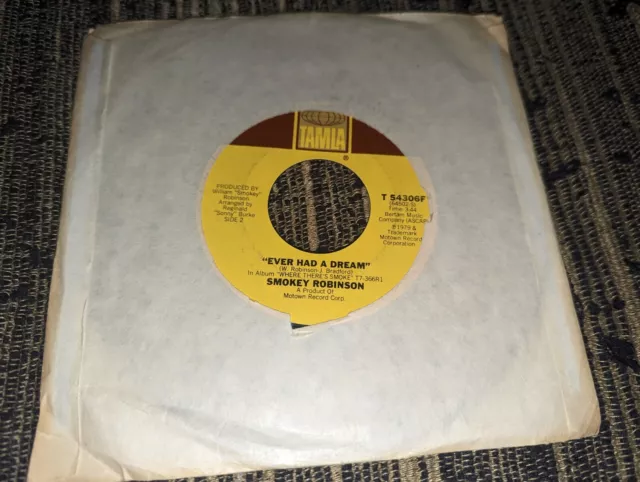 Smokey Robinson Ever Had A Dream / Cruisin 7 " 45 1979 Tamla USA US