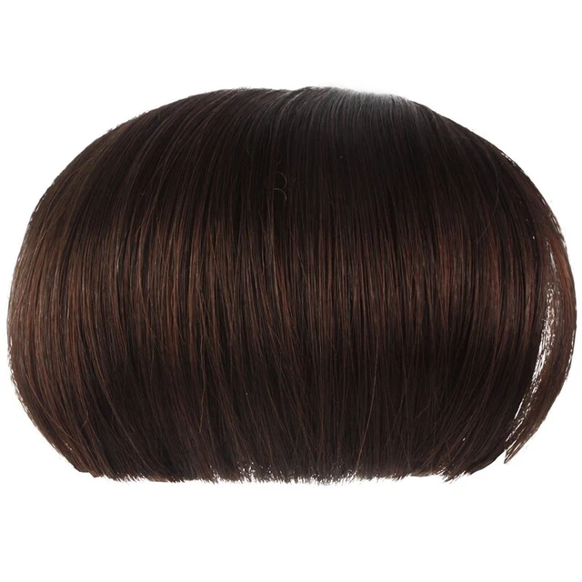 Straight Bangs Extensions Fringe Wig (Dark Brown) C7C8