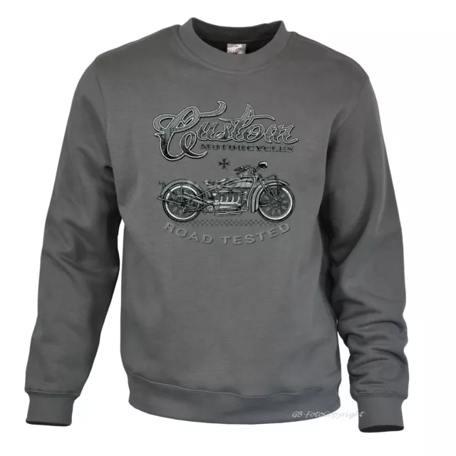 Felpa Biker Moto classica americana vintage personalizzata pullover *4042 gr