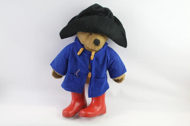 1980s Plush Paddington Bear With Blue Outfit & Red Boots