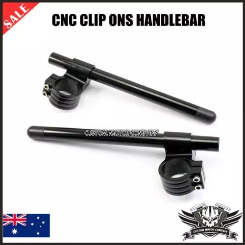 2X 1" Black CNC Clip On Riser Handle bar Ducati Monster 620 750 900 1000 SS 50mm