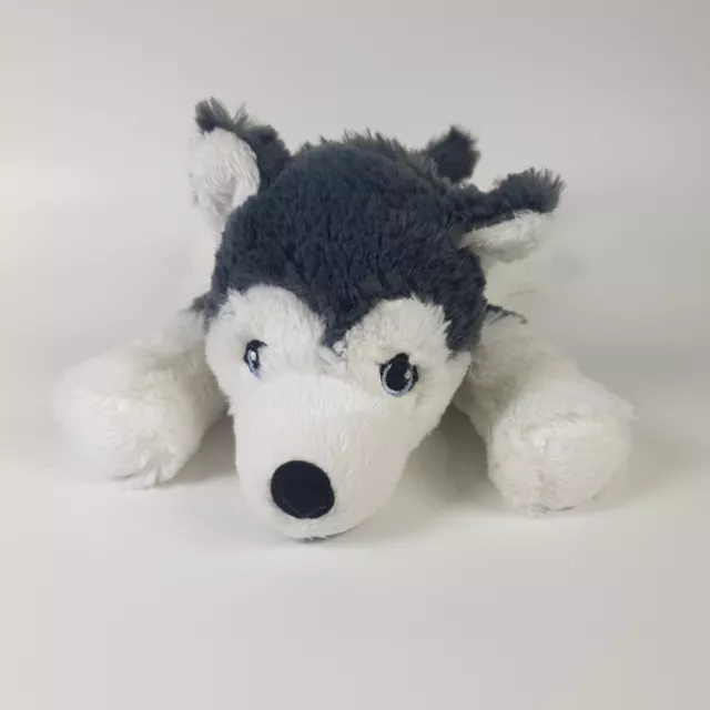 IKEA LIVLIG Husky Dog  Soft Toy Plush Dark Grey and White 11"