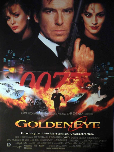 HWC Trading A3 FR James Bond - Goldeneye Movie Posters Pierce Brosnan Drawn Gift Designed A3 Printed Gifts Movie Signatures On Print Photo Display : Pierce Brosnan
