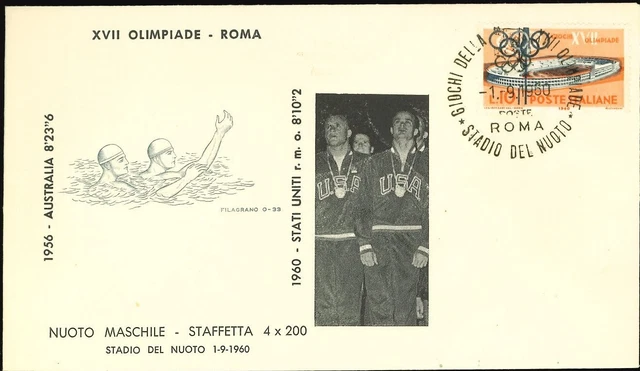 🏅 Olimpiade Roma 1960 - Nuoto staffetta 4 x 200 stile libero - Oro Stati Uniti