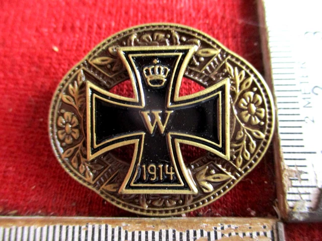 Patriotische Brosche eisernes Kreuz Kaiser Wilhelm 1914 1. Weltkrieg