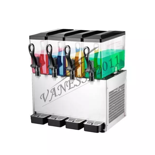 New 4 Cylinder Hot Cold Beverage Machine 12*4L 220V Fruit Juice Machine