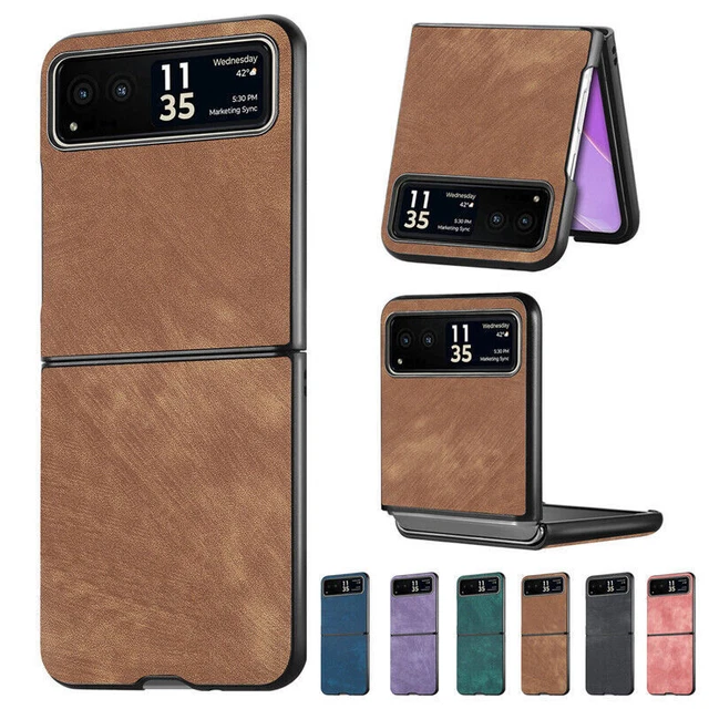 For Motorola Razr 40 / 40 Ultra Shockproof Anti-fall Retro PU Leather Case Cover
