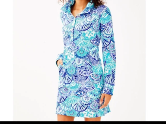 TURQUOISE OASIS NWT CaptaiN XL LILLY PULITZER Popover Dress HALF SHELL 214.04 PicClick