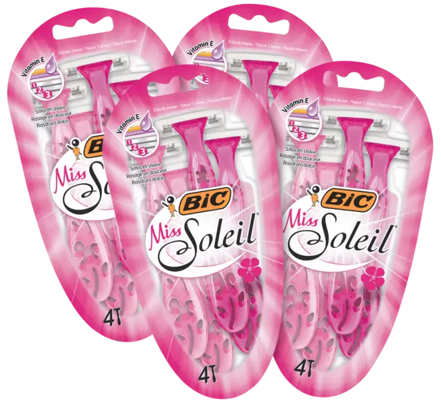 BIC Miss Soleil Rasierer Damen, 2 x 8 Einwegrasierer mit je 3 Klingen