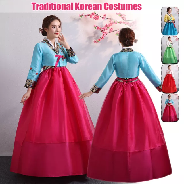 Korean Traditional Costume Women Hanbok Dress Set Performance Dance Clothing NEW