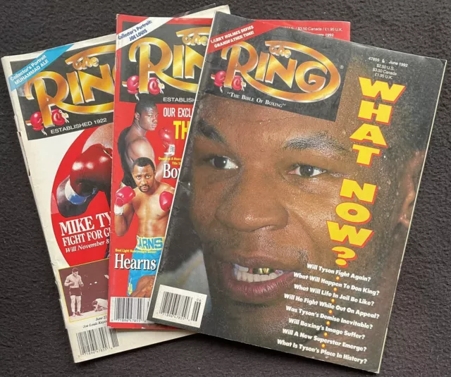 THE RING - Nov. 1991 - Jan. 1992 - June 1992, Tyson, Fenech, Ali, Boxing Mag.USA