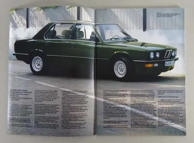 Prospectus / Brochure BMW E28 518i/520i/525i/528i / M 535i Support 02/1984 2