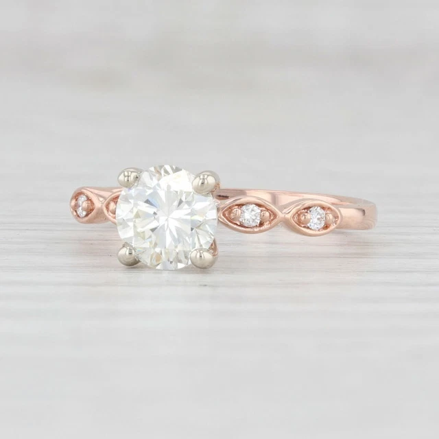 Neu 1.26ctw VS2 Rund Diamant Verlobungsring 14k Rosegold Größe 7.25