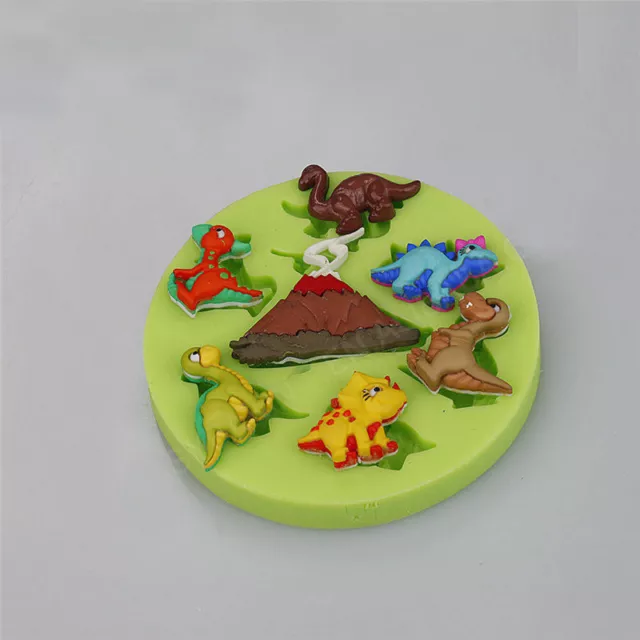 DINOSAUR Silicone Fondant Cake Topper Mold Mould Chocolate Candy Baking 2