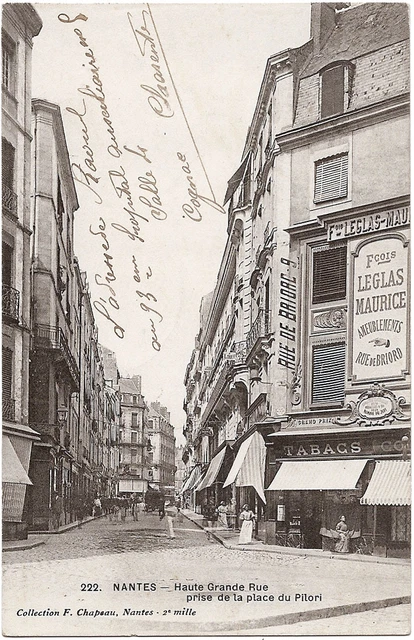 CPA NANTES - Place du Commerce et Rue de Gorges (222817