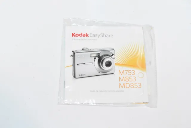 Kodak Camera Instructions For Kodak Easyshare M753 M853 Md853