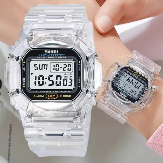 SKMEI Retro Men & Women Digital Watch Waterproof 50m Unisex Wrist Watch GIFT