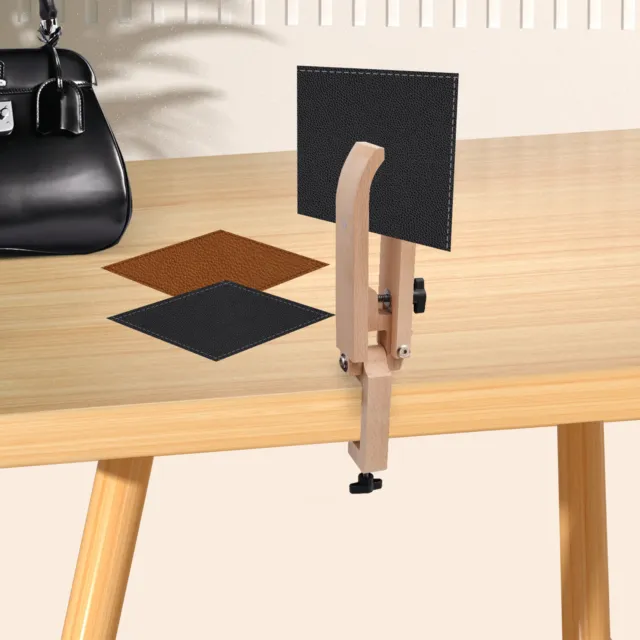 Herramientas de abrazadera de madera para coser mesa artesanal de cuero cordones poni caballo abrazadera de madera