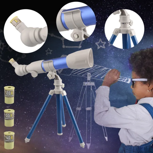 20x 30x 40x Telescope For Kids Beginners With Tripod Astronomical Refracting