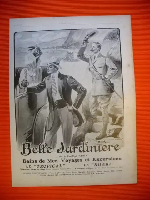 Publicite De Presse Belle Jardiniere Vetements Bains De Mer Voyages Ad 1909