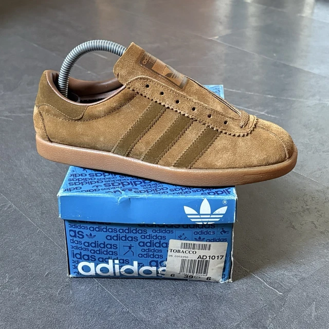 adidas tobacco made in france VINTAGE 1980S ADIDAS Tobacco UK6 Made In France Deadstock OG 80s Brown  £199.99