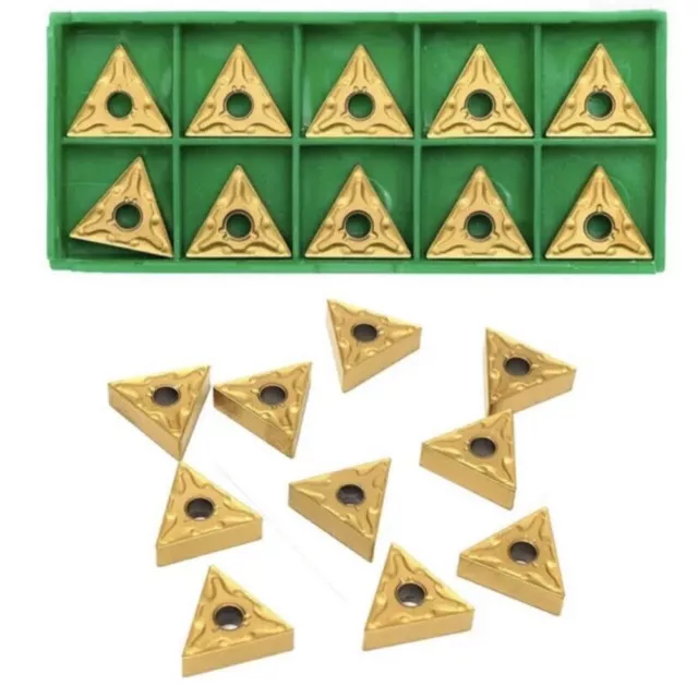 10 pz inserti per punte triangolari convenienti per utensili da taglio tornio d'