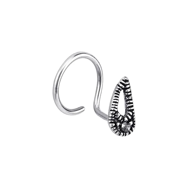 Indisch Traditionell Pure 925 Sterlingsilber Paisley Wired Nase Nadel Für Damen