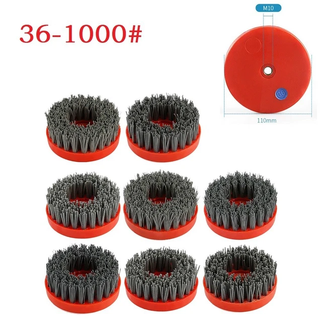 Spazzola in nylon di alta qualità per lucidare pietra granite con filo M10 4 pollici