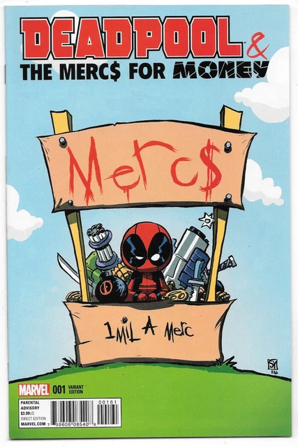 Deadpool Mercs For Money #1 Skottie Young Variant HTF NM/NM+ 2016 Marvel Comics