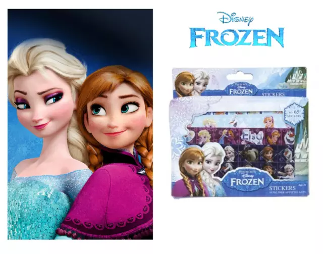 65 Pcs FROZEN Anna Elsa Olaf Disney Stickers Set Pack Kids Party Favours Gift