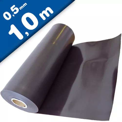 Magnetfolie roh braun unbeschichtet 0,5mm x 62cm x 100cm – Meterware