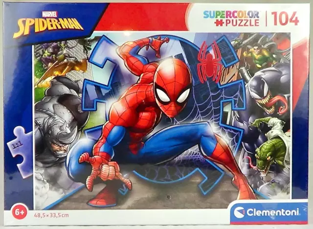 Clementoni - Leaflet Puzzle 3D vision 104 pièces - Spiderman