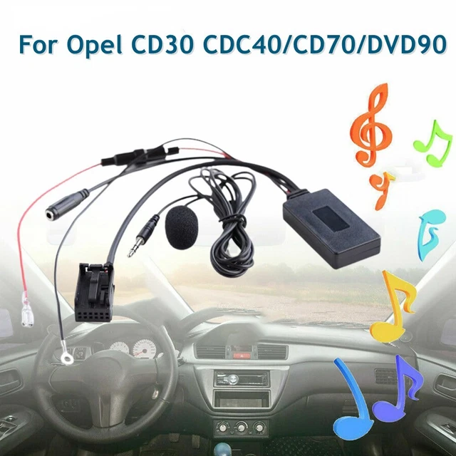 Car Wireless Music Adapter Aux Audio Cable Fit For Opel CD30 CDC40/CD70/DVD90