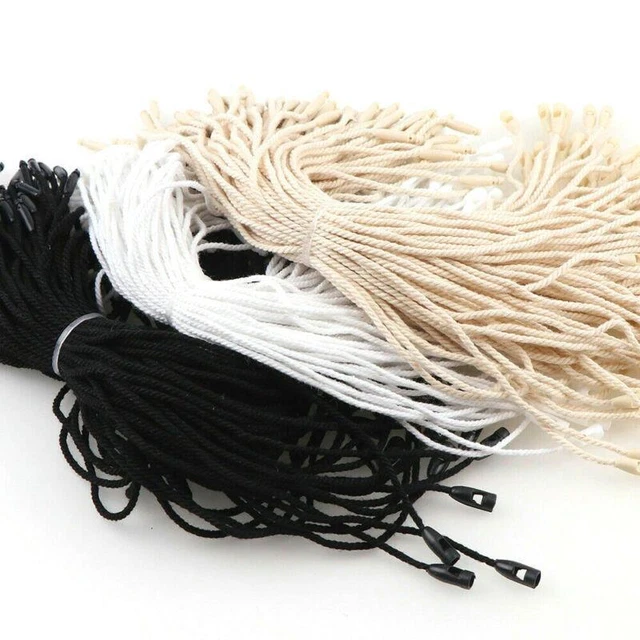 Etichetta cotone corde corda stringa spille a scatto 100 pz per etichette indumenti
