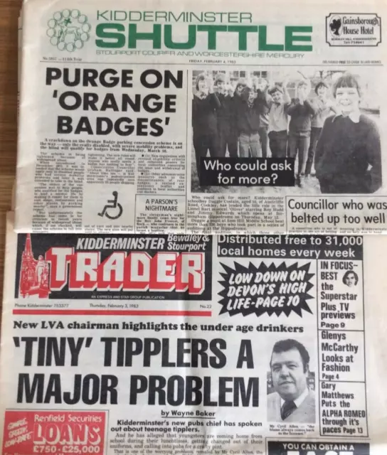 4th February 1983 Kidderminster Newspapers Shuttle & Trader