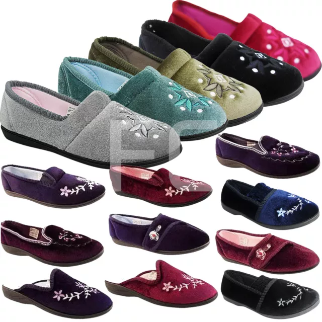 Womens Ladies Hard Sole Indoor Outdoor Slippers Shoes Size Moccasin Comfort New