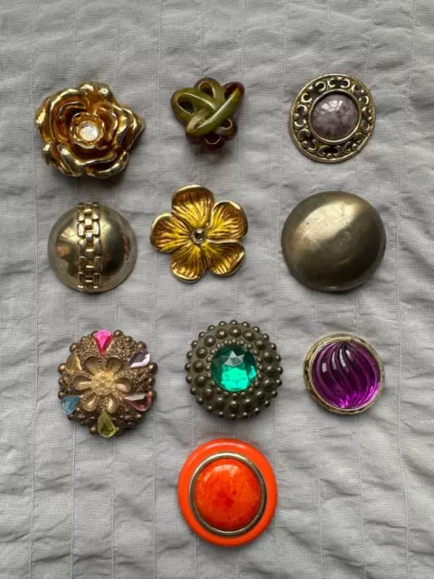 Lote De 10 Precioso Vintage Francés Diseñador Solo Pendientes - Fantasia