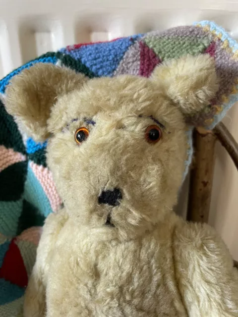 "Brows" - Old Antique Vintage Loved teddy bear