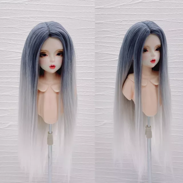 Dolls Hair Wigs Straight Long Wigs Gradient Color for BJD Dolls Accessories DIY