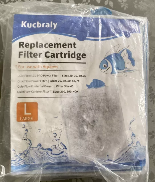 Kucbraly Aqueon Aquarium Fish Tank Replacement Filter Cartridges-Large/9 Pack