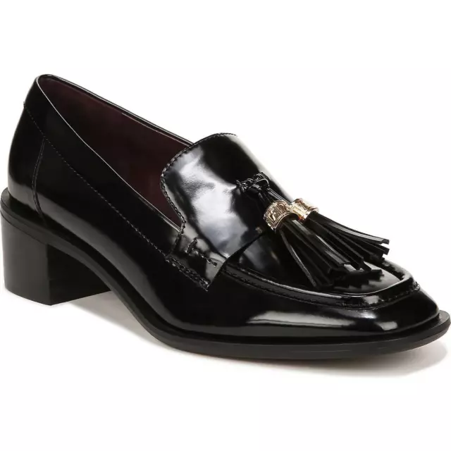 Franco Sarto Womens Donna Patent Square Toe Slip On Loafer Heels Shoes BHFO 2246