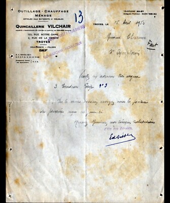 QUINCAILLERIE OUTILLAGE "BARBIER & BESSON" en 1950 31 TOULOUSE 