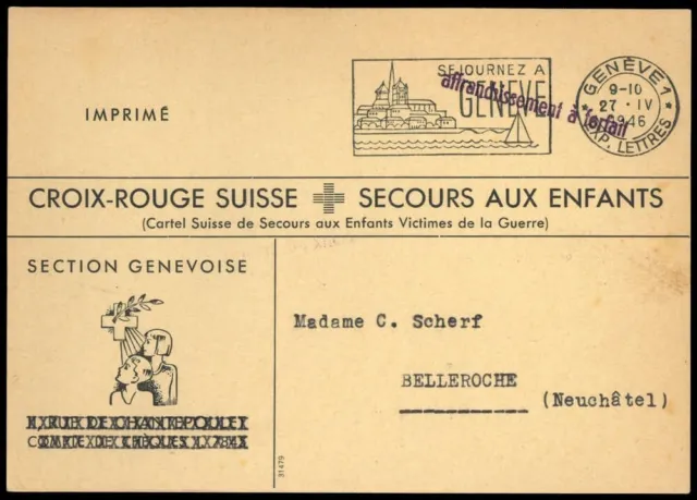 1946, Int.Organisationen,Rotes Kreuz,, Brief - 1611803