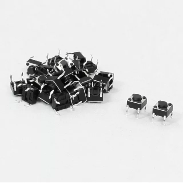 28lot de 6x 6x 4mm 4broches DIP momentané bouton poussoir tactile Tact Switch