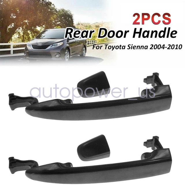 2X For Toyota Sienna 2004-2010 Rear Left Right Sliding Door Door Handle Black EA